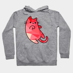 Pink Cat Triangle Pattern Hoodie